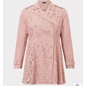 Perfect condition pink lace trench coat